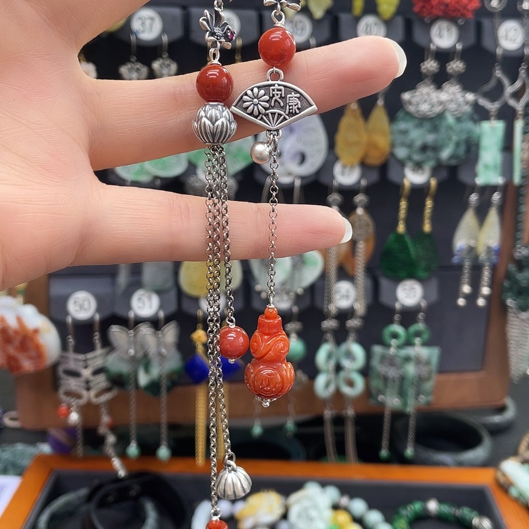 翡翠耳饰银S925镶嵌宁****馆353ghjhhhh