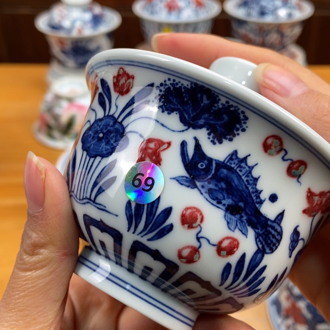 手绘现代茶具非古董
