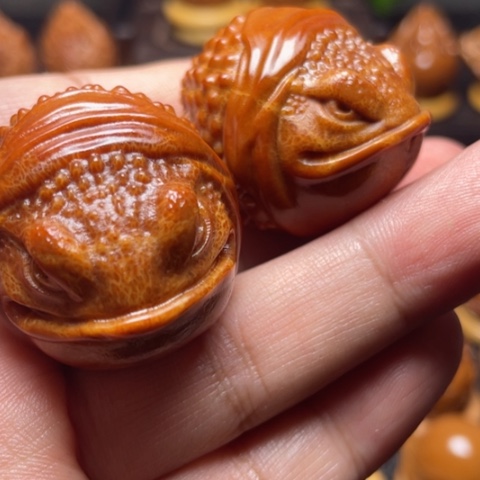 橄榄核手串/手链大嘴哇手球一对3.5左右