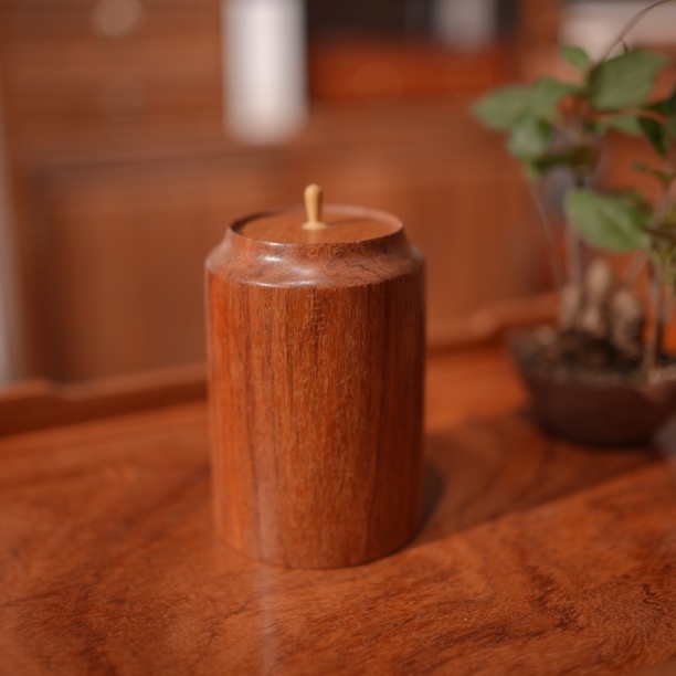 国标红木缅甸花梨缅甸酸枝小罐子摆件精致创意