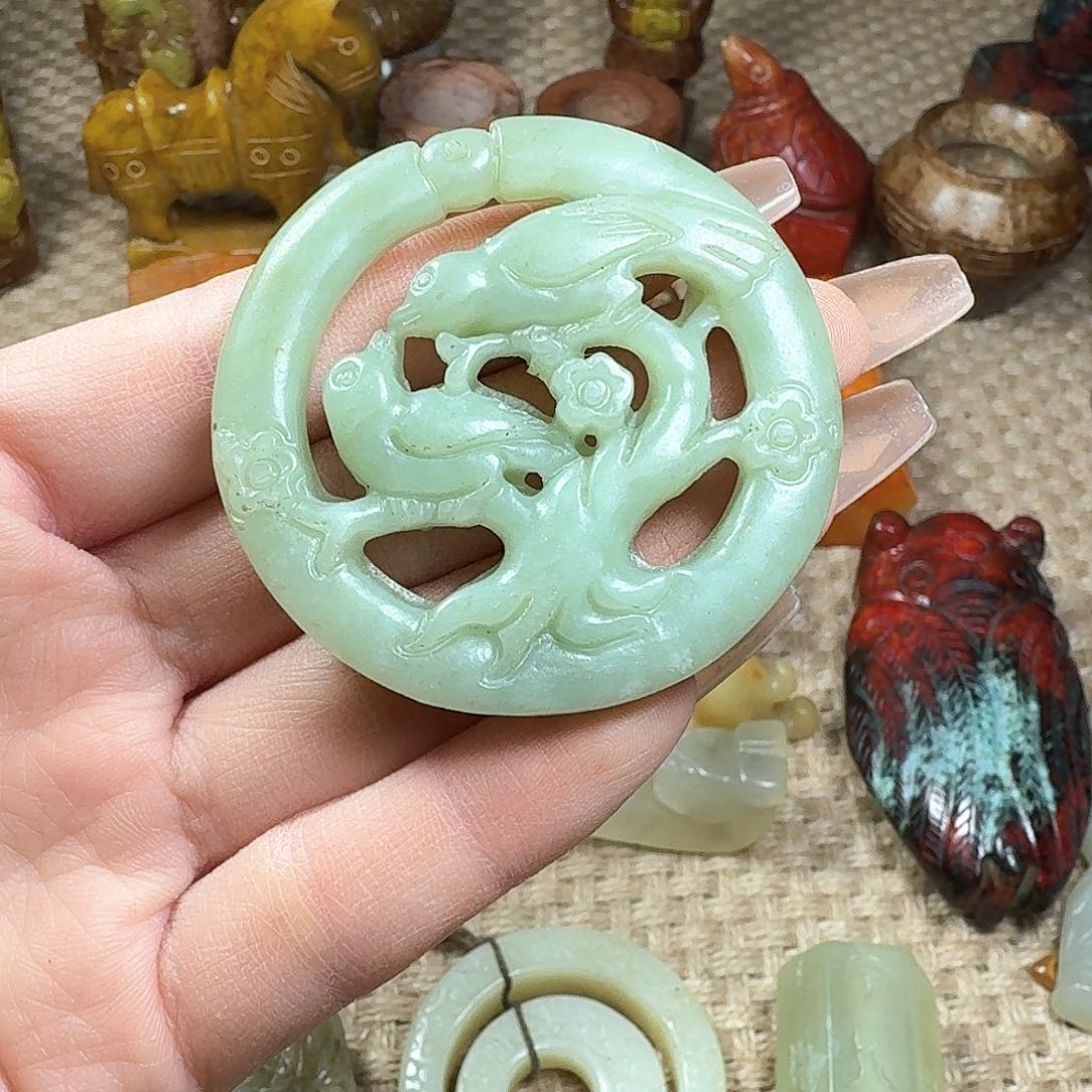 白玉菩提吊坠挂件