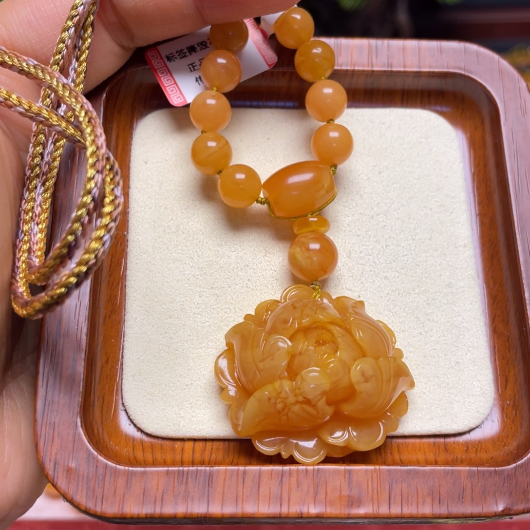 蜜蜡颈饰未镶嵌项链