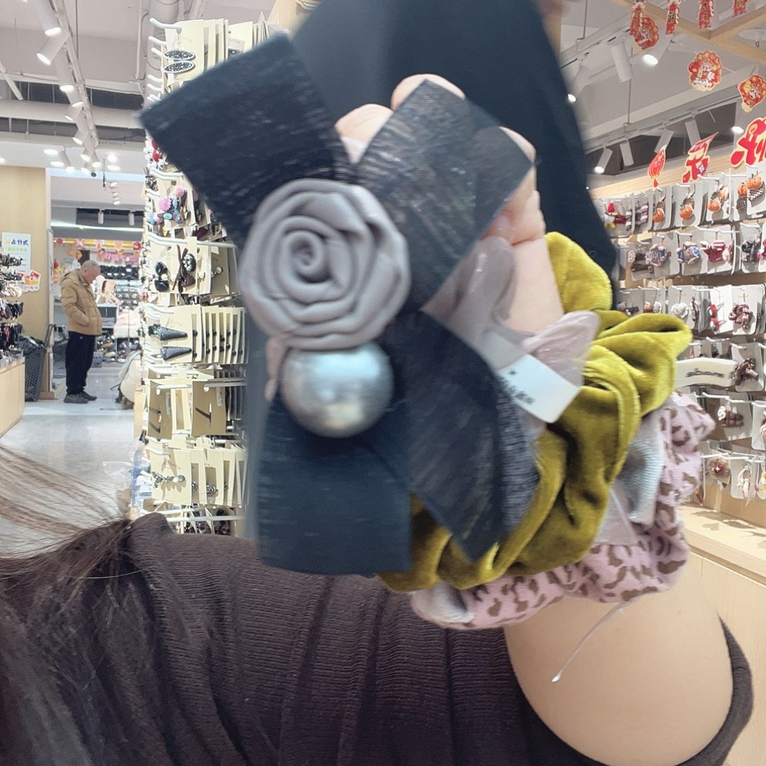 非金属玫瑰花纱纱发圈