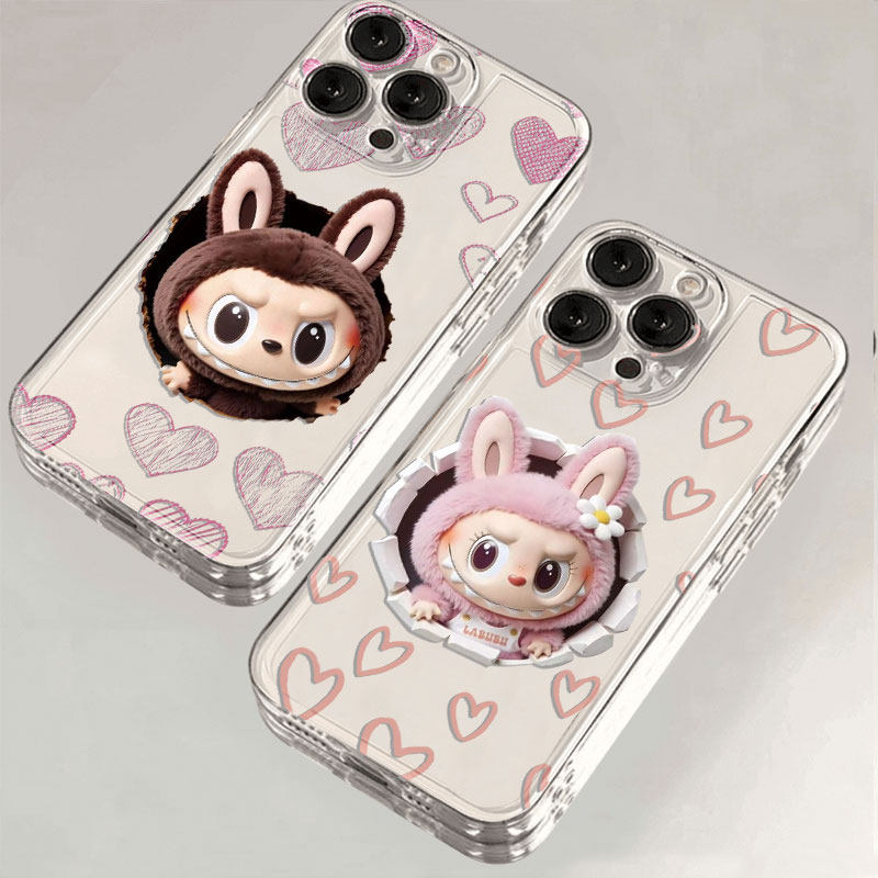 情侣探头拉布布适用于苹果iPhone15/16promax华为手机壳13/14创意