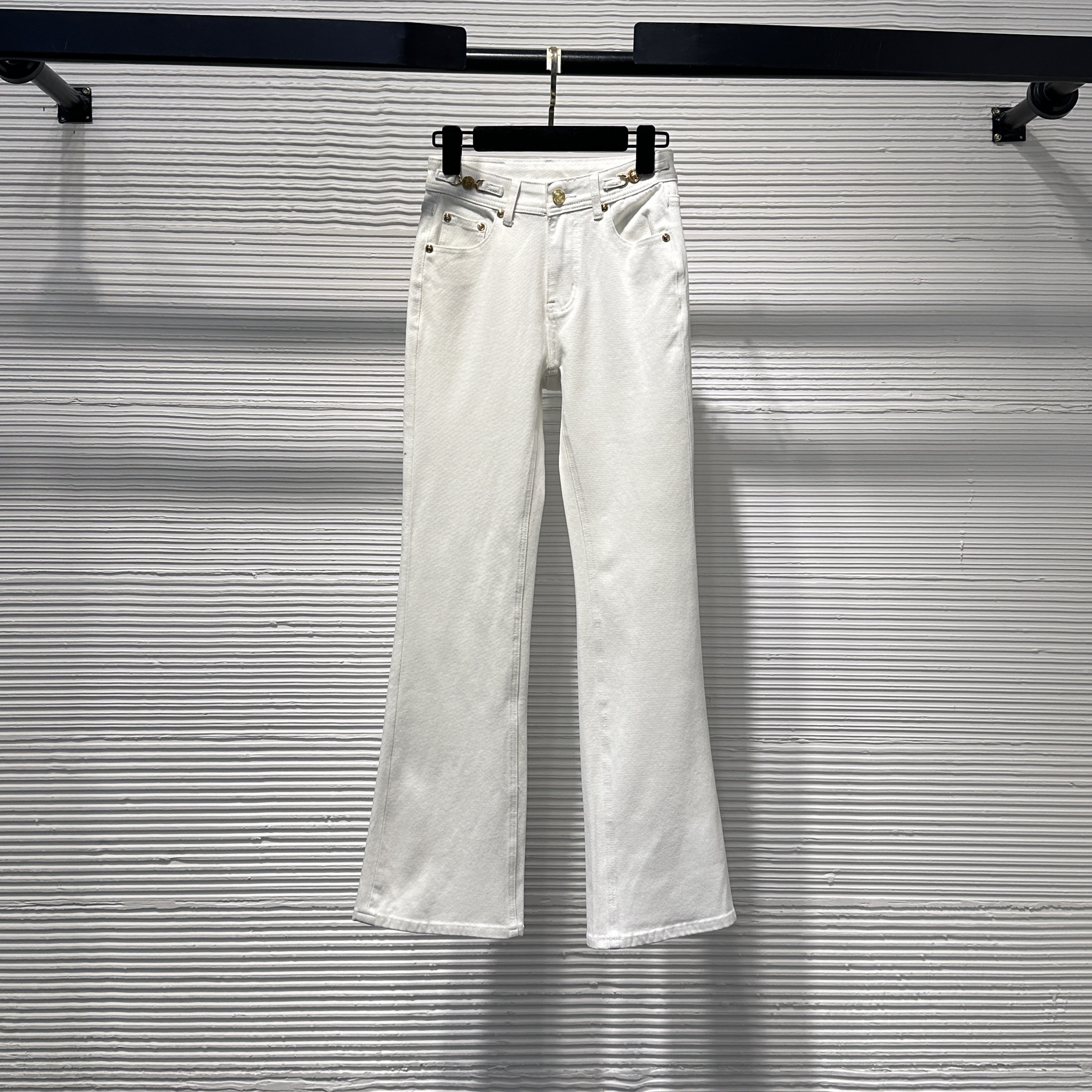 【Da Yang】25长裤春夏秋微弹力老钱风牛仔裤休闲裤喇叭裤高腰B133