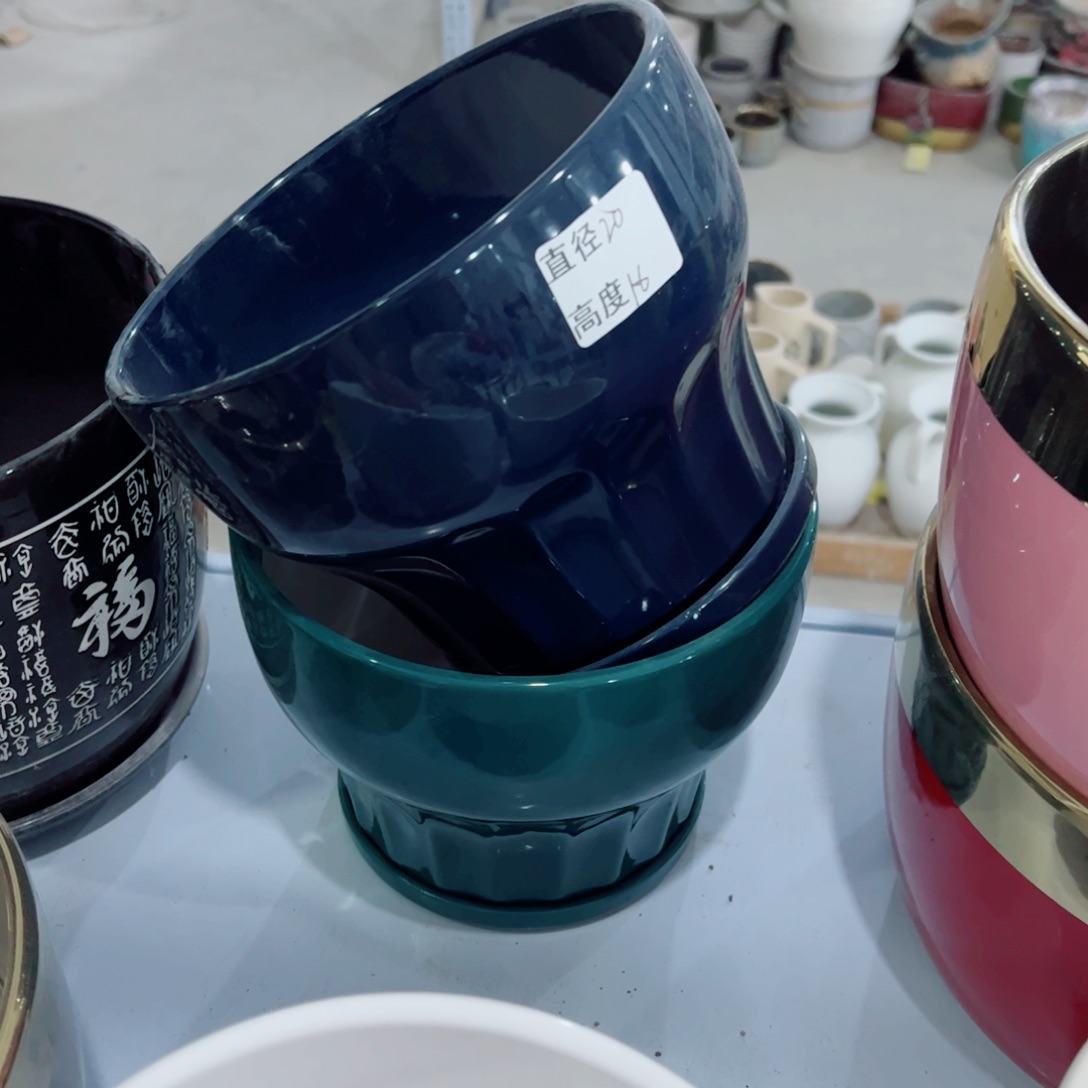 有孔，陶瓷花盆满10米包邮发货