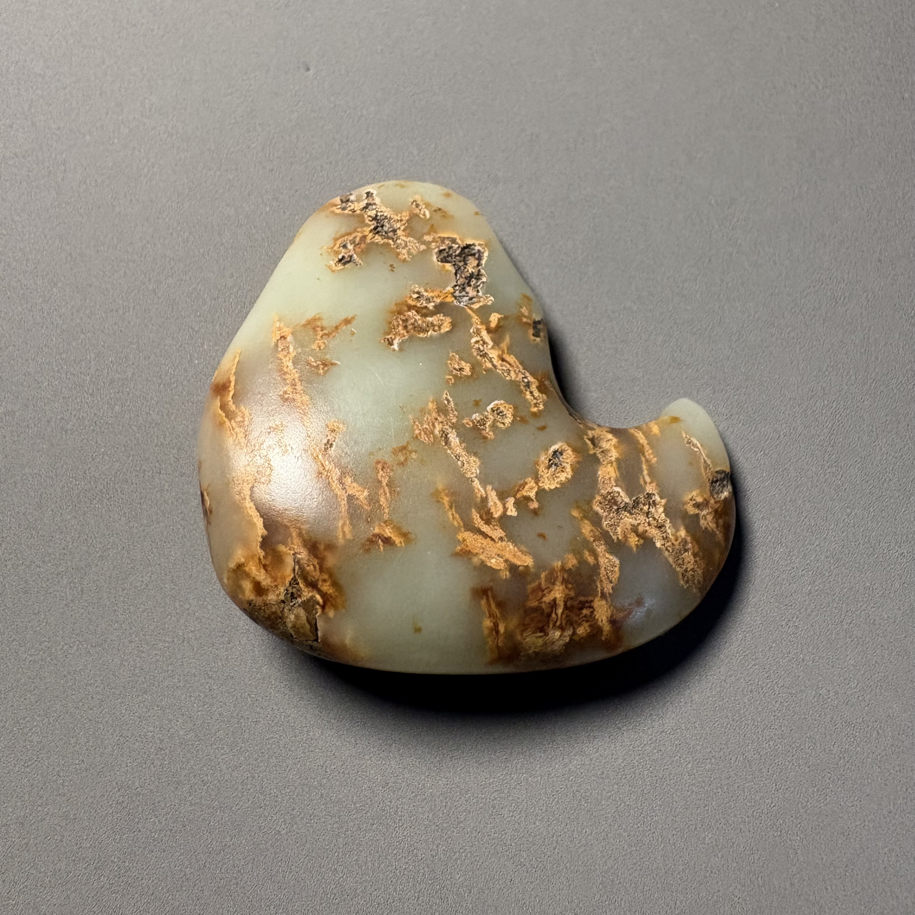 玉爪型器 包浆浑厚 光气十足 沁色美 