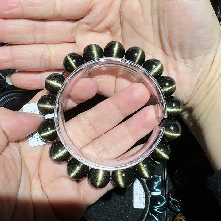 福***喜黑曜岩未镶嵌手链