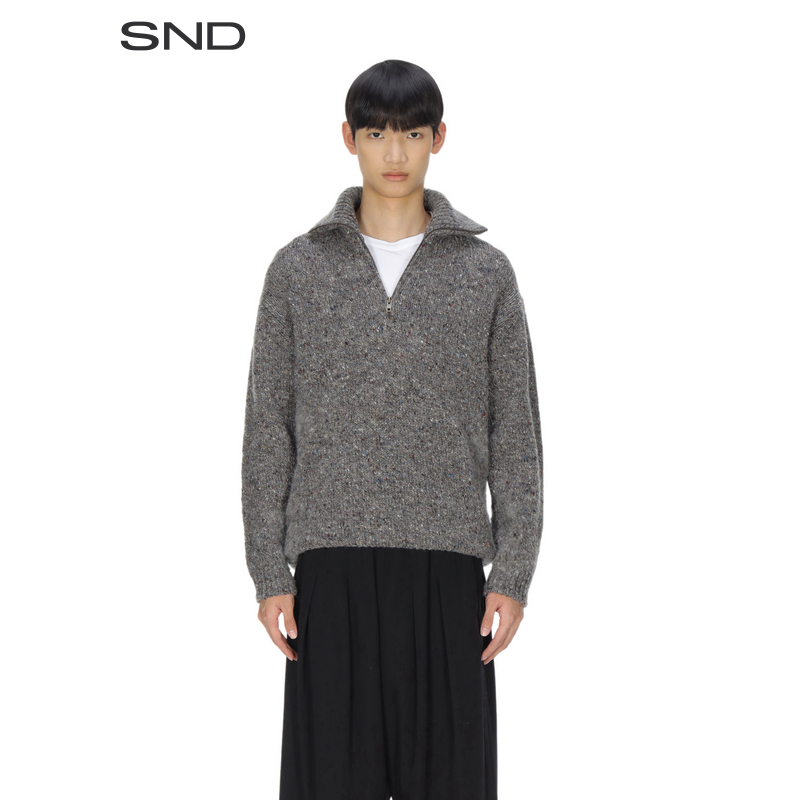 【MSND设计师品牌】SND PF25 花纱半拉链套衫