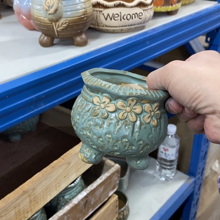 陶瓷花盆单场满9.9发9*8.5