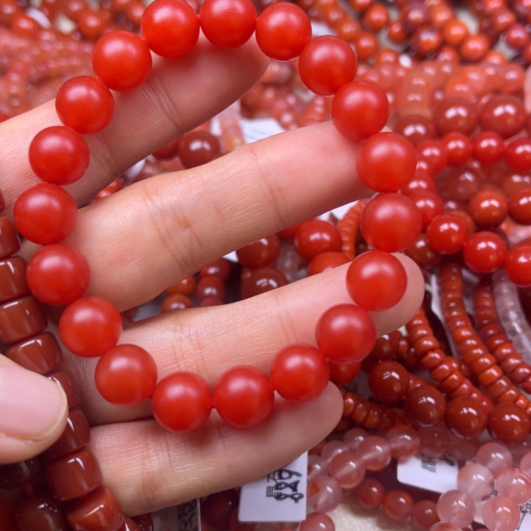 平***平南红玛瑙未镶嵌手链