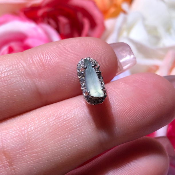 天然缅甸翡翠A货吊坠s925银翡翠潘朵拉批发零售