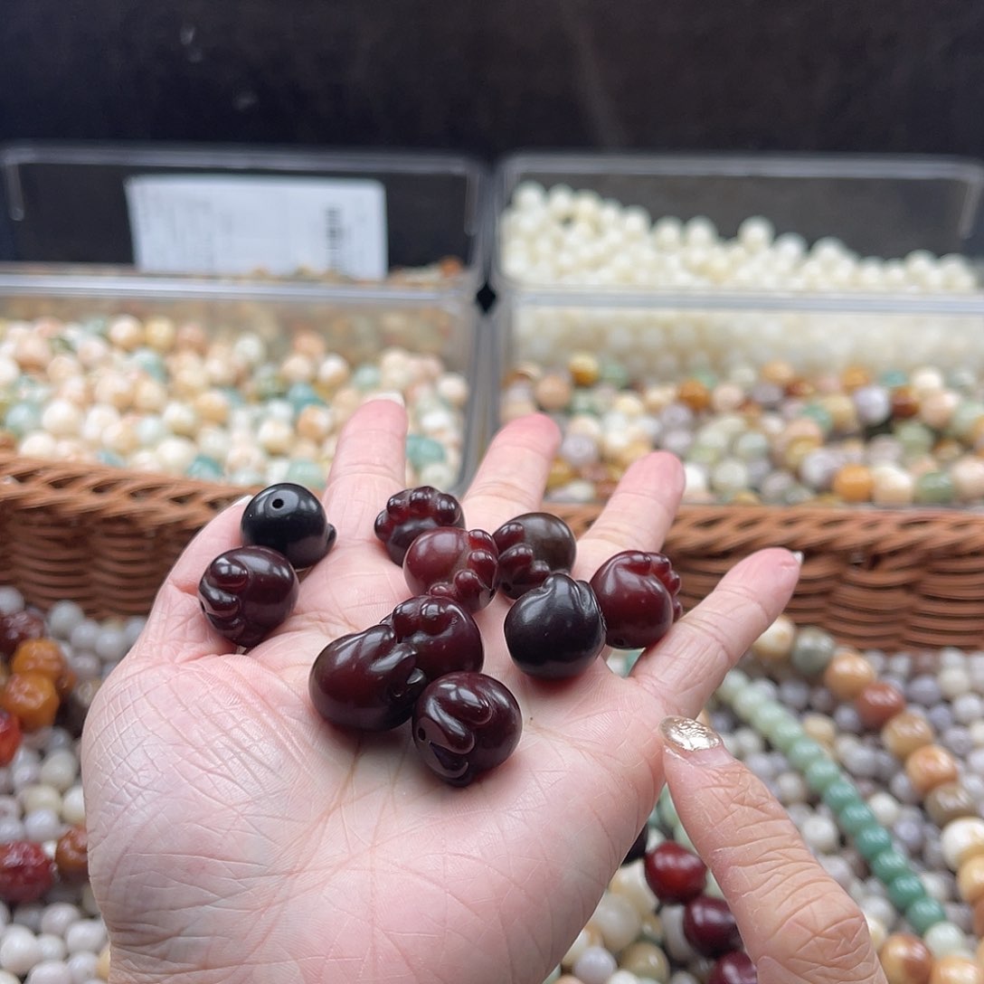 白玉菩提吊坠B/16mm/10+10颗微瑕不售后
