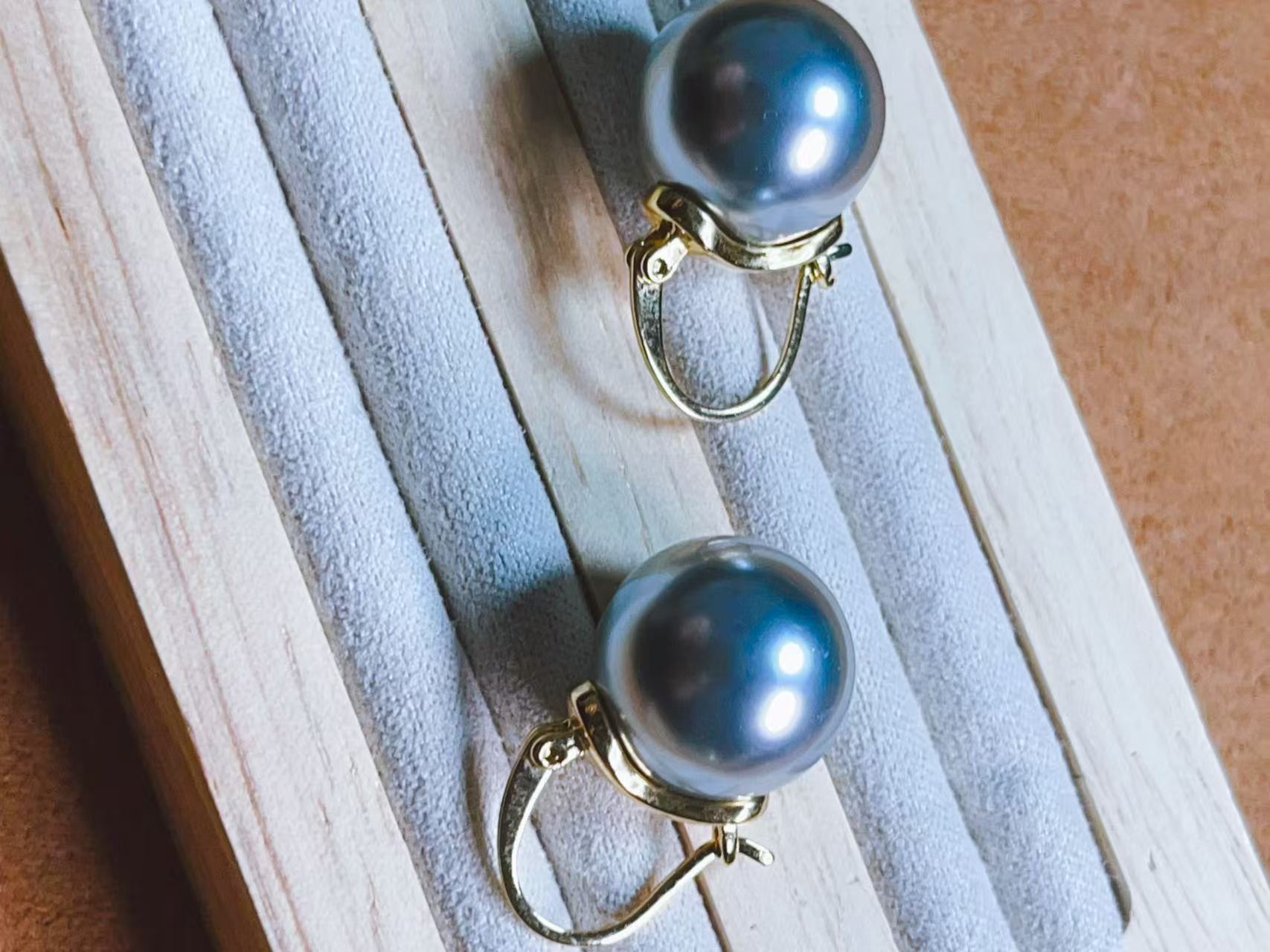 925银仿珍珠耳饰 欧美时尚轻奢简约通勤镶嵌曼塔玫瑰紫耳扣