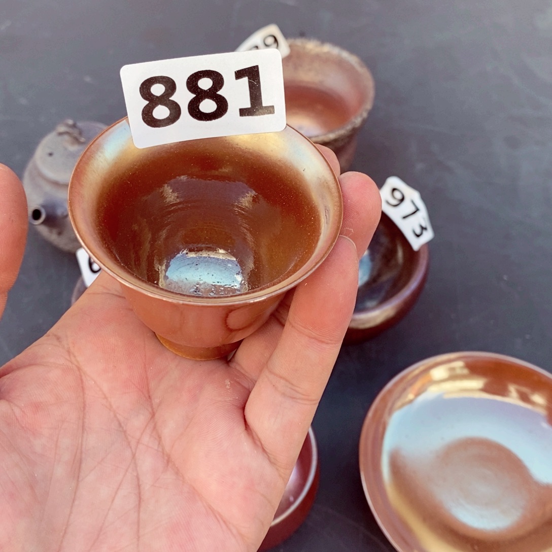 茶盏柴烧茶具套，第一天茶具