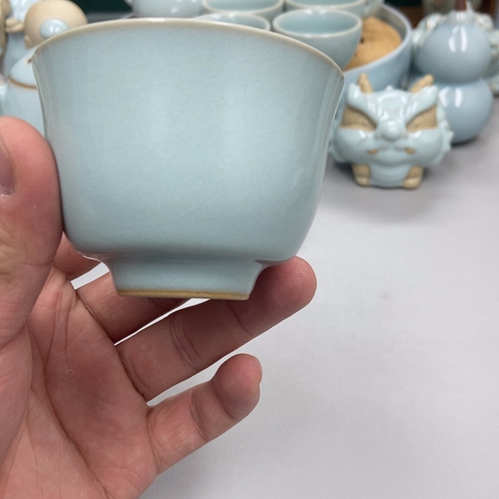 瓷禅**味天青色赵琳老师铃铛杯