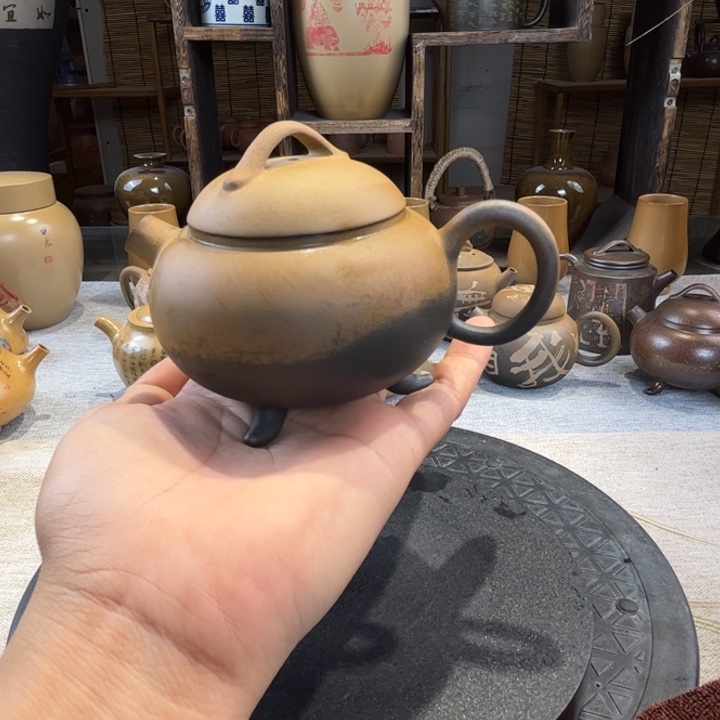 壶建水紫陶传炉壶  