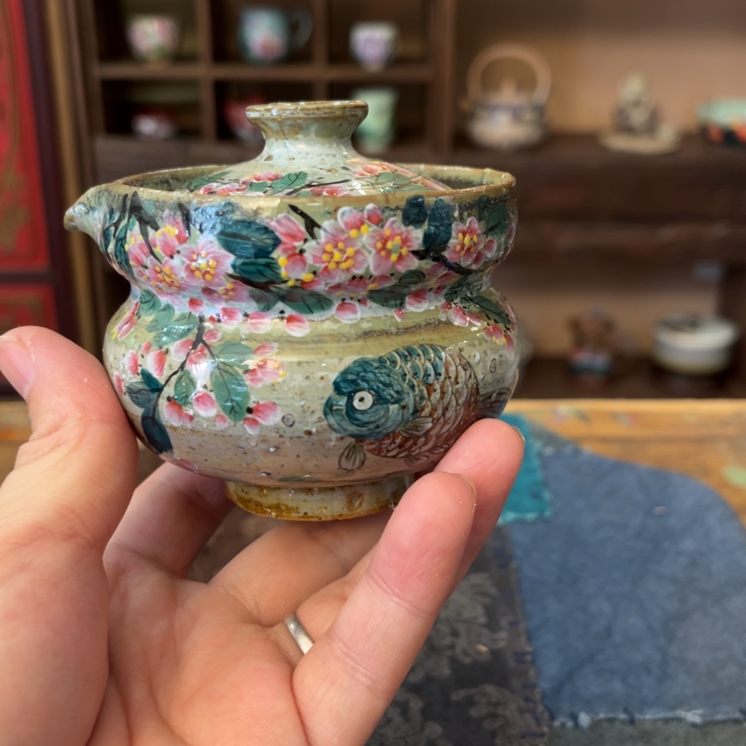 柴烧手工手绘陶瓷