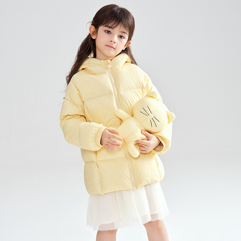 笛莎女童羽绒服冬季保暖外套0压轻感百搭舒适面包服-QM2546901