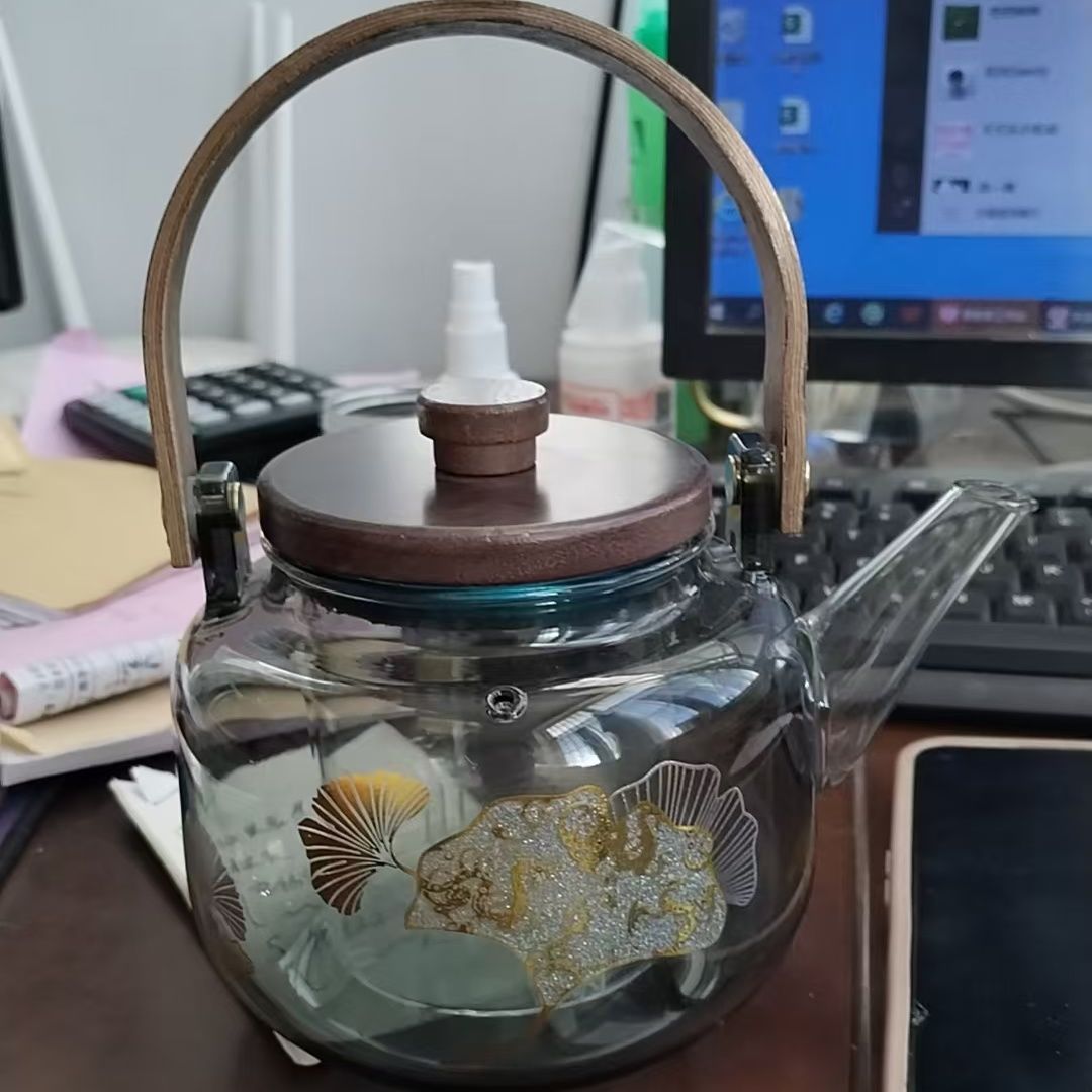 轻奢高硼硅提梁壶中国风玻璃煮茶壶蒸煮一体电陶炉通用精致提梁壶