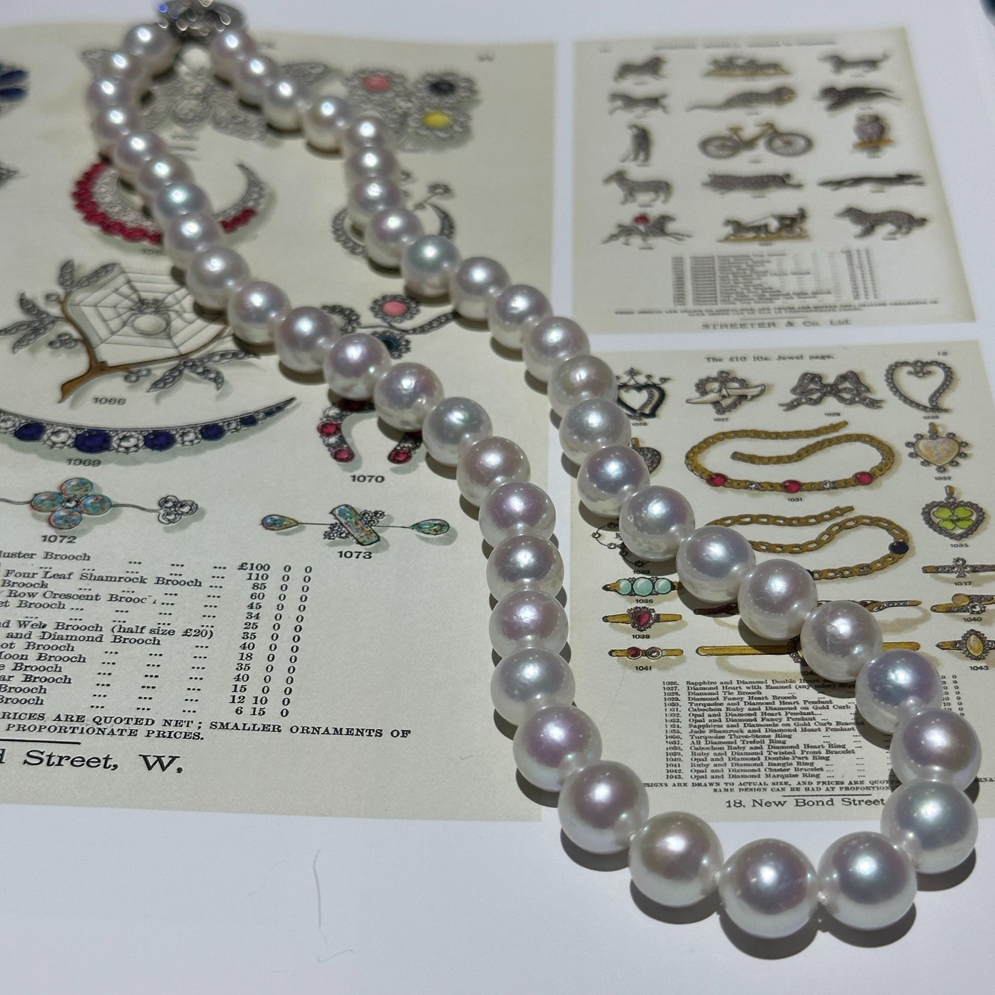 珍珠项链 日本极光白色珠珠项链 约8.5-9.5mm ZB251163