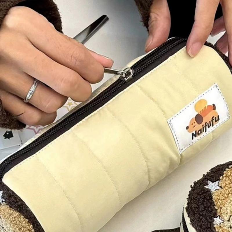 【e卷蛋糕笔袋】面包狗狗可愛笔袋 高颜值大容量初高中学生文具笔袋