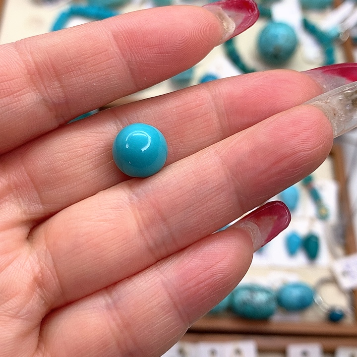 绿松石挂件未镶嵌好**绵