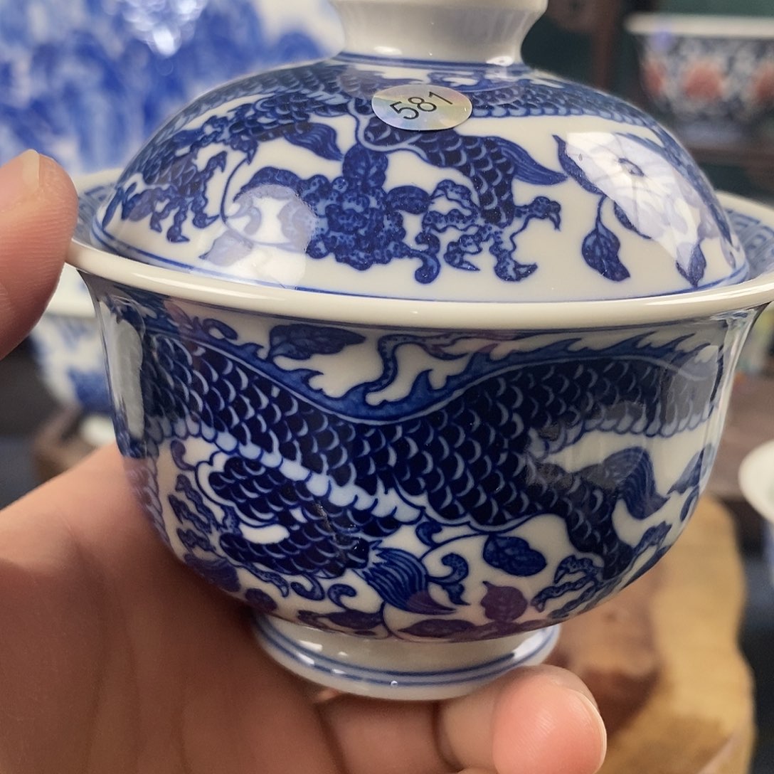 瓷片景德镇手绘青花茶器581