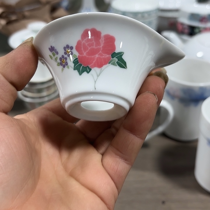 陶手绘芙蓉花茶漏茶漏茶漏微瑕