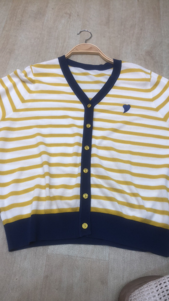 女士条纹粗绞花毛衣休闲毛针织衫圆领百搭衫夏季