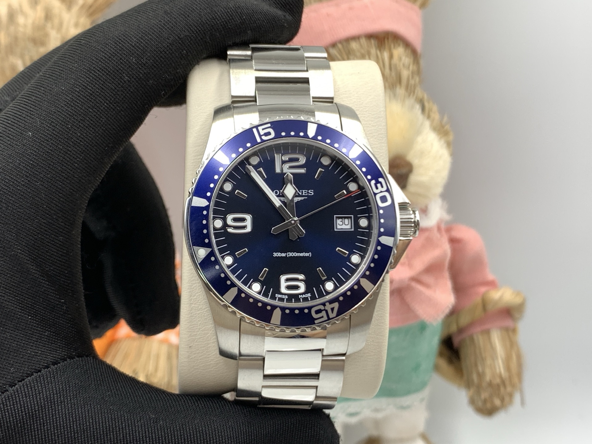 99新 Longines/浪琴 康卡斯系列石英男表L3.740.4.96.6表径41