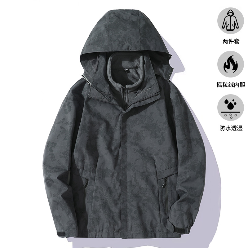 【极寒系列】秋冬季冲锋衣三合一男爆款2024新款夹克衫防风防水户外