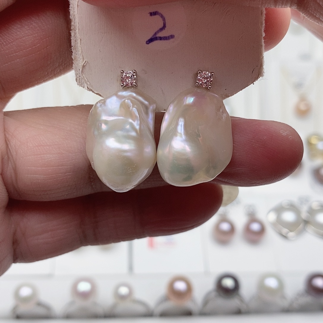 颈饰银S925镶嵌淡水珍珠023