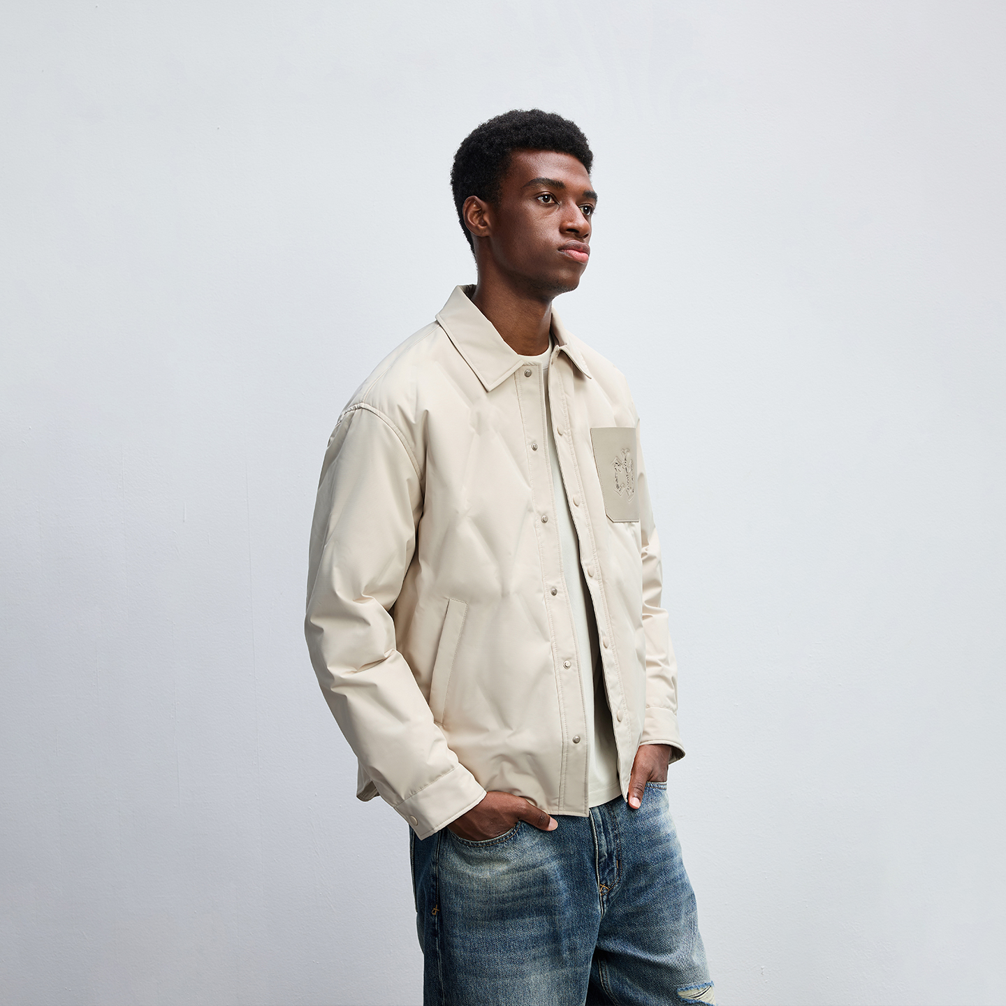 CHINISM赤尘 三防合体版衬衫式羽绒服男秋冬季新款翻领通勤外套