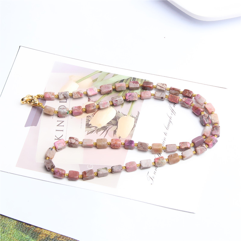 精美粉四方编织项链 K0609 多样性可选发一