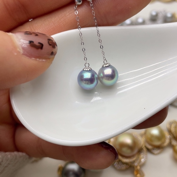 海水珍珠耳饰18K金镶嵌