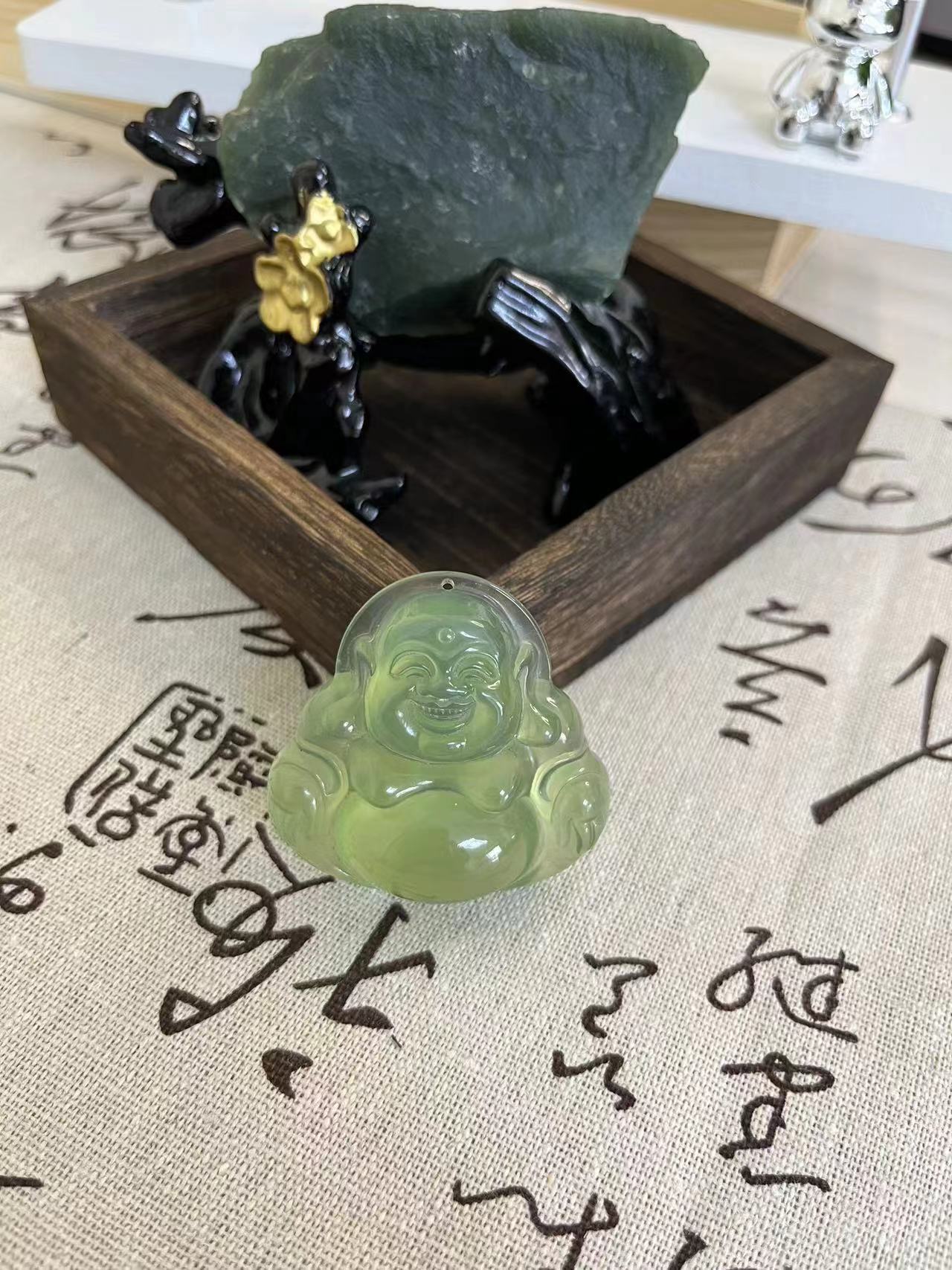 【抖音质检发货】纯天然精美玉佛公随机发一条