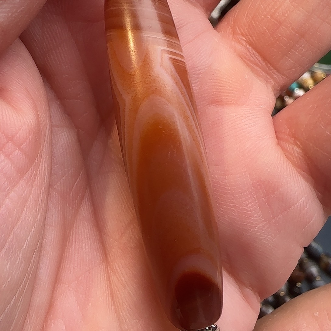 颈饰琉璃50对孔 满朱砂