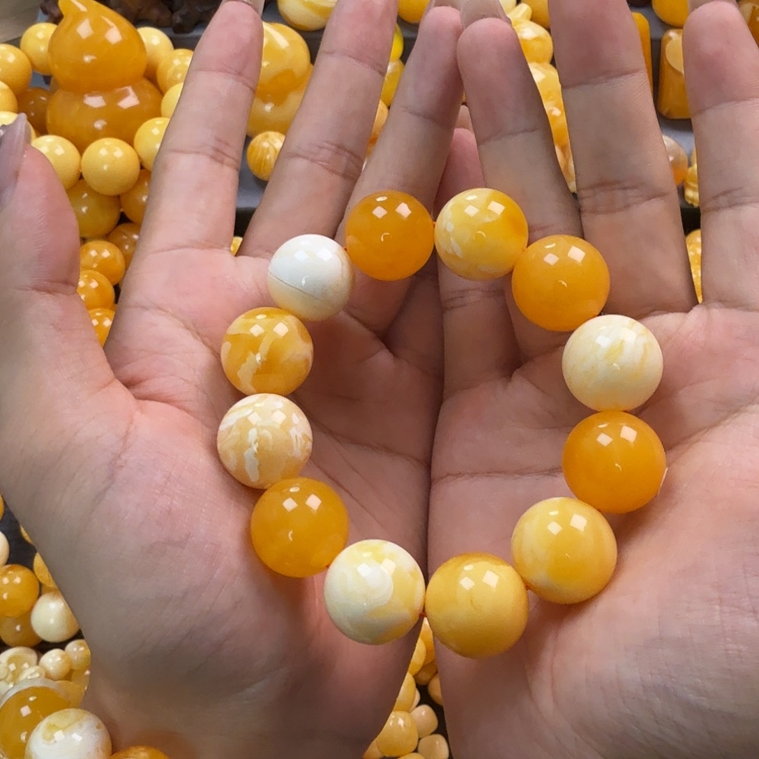 蜜蜡未镶嵌珠宝奇石19mm