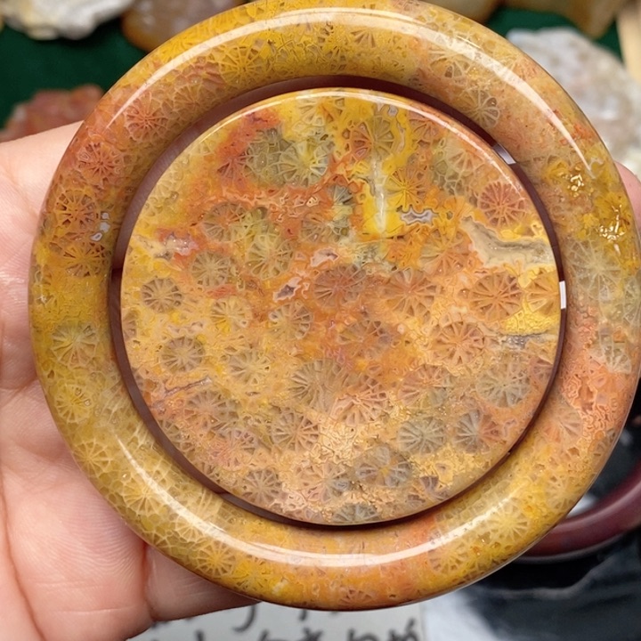 硅化珊瑚（珊瑚玉）手镯未镶嵌57