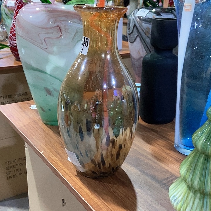 琉璃高32厘米琉璃花瓶