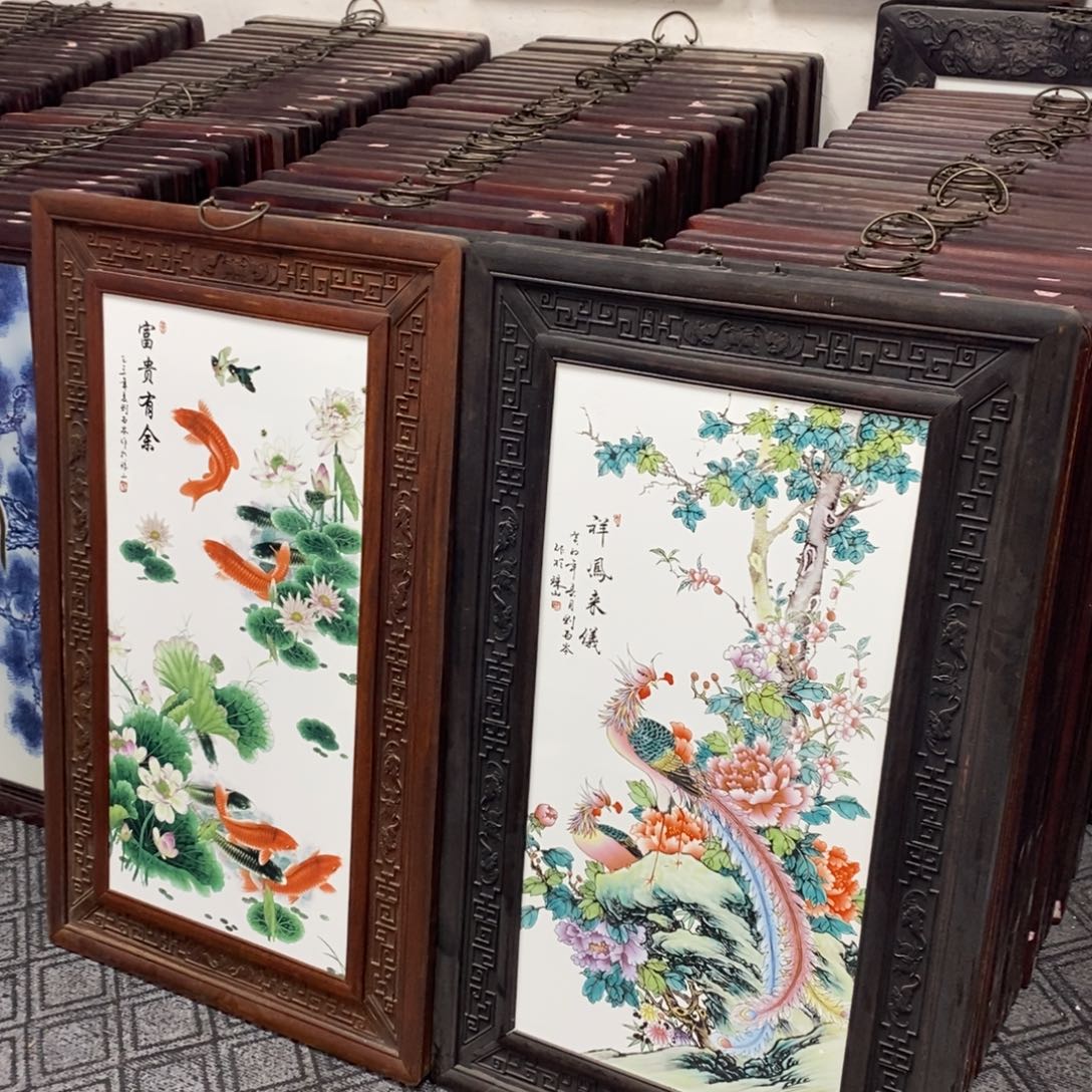 瓷片中**贵景德镇瓷板画柴窑烧制100*60*2