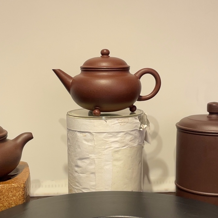 紫砂茶壶紫水平壶，130毫升