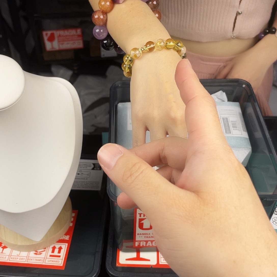 水晶手链银S925镶嵌