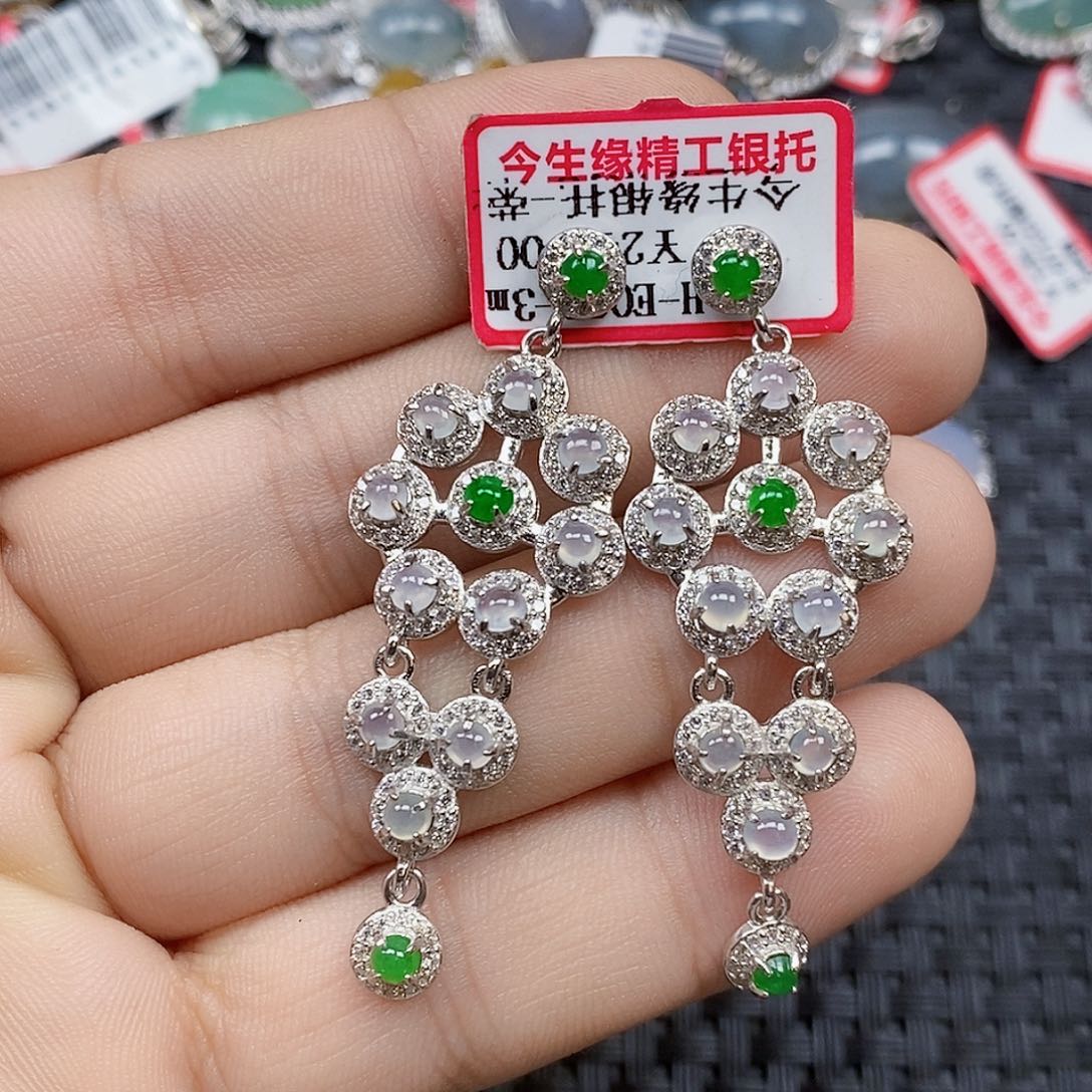 翡翠银S925镶嵌戒指