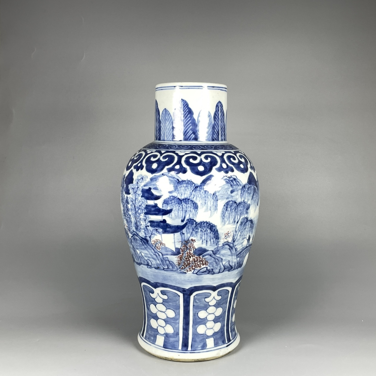 022011243 清中期 山水人物瓶 /wk/云南省文物总店