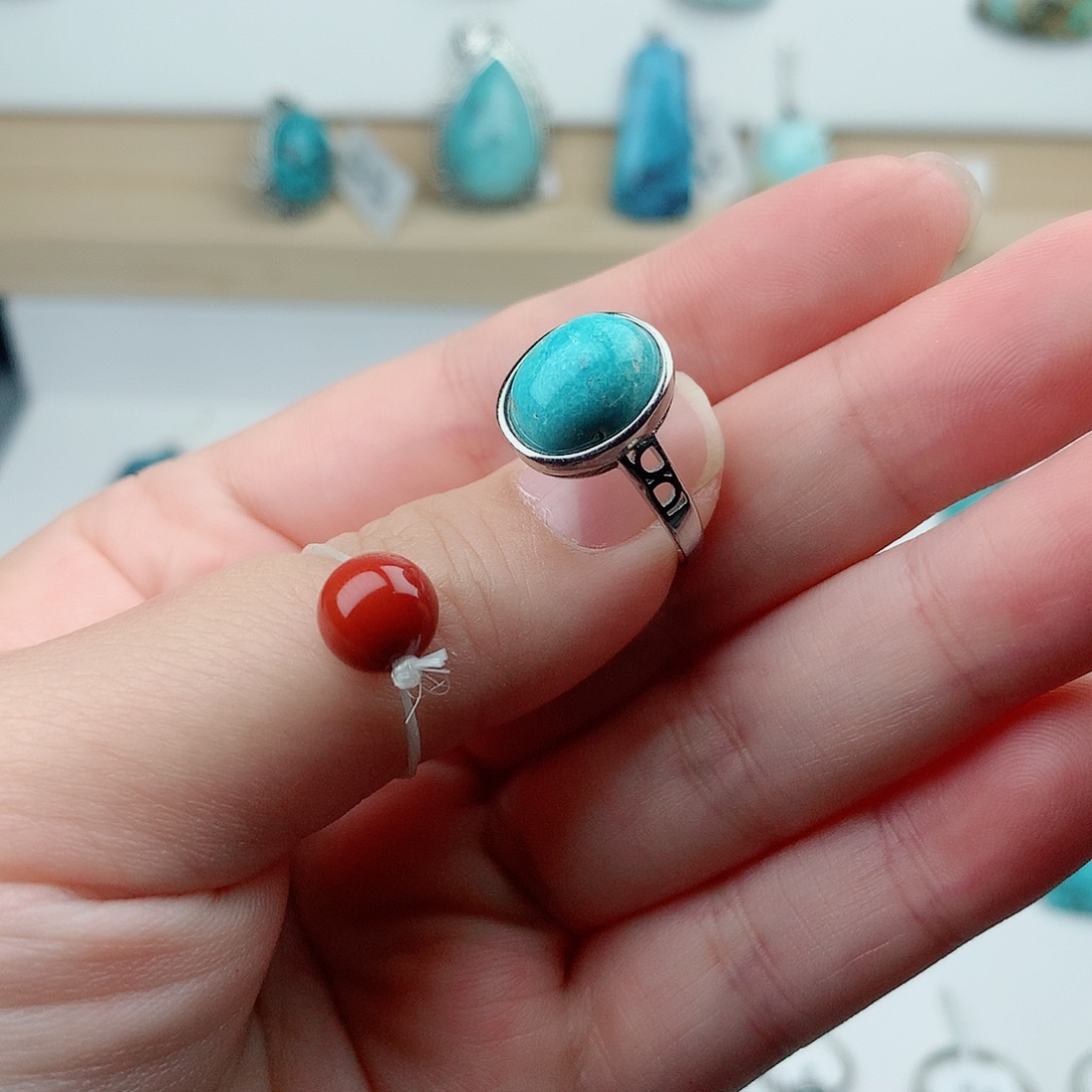 南红玛瑙银S925镶嵌珠宝奇石