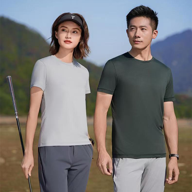 GF81023 夏季新款定制印logo男女款短袖圆领纯色宽松运动棉T恤
