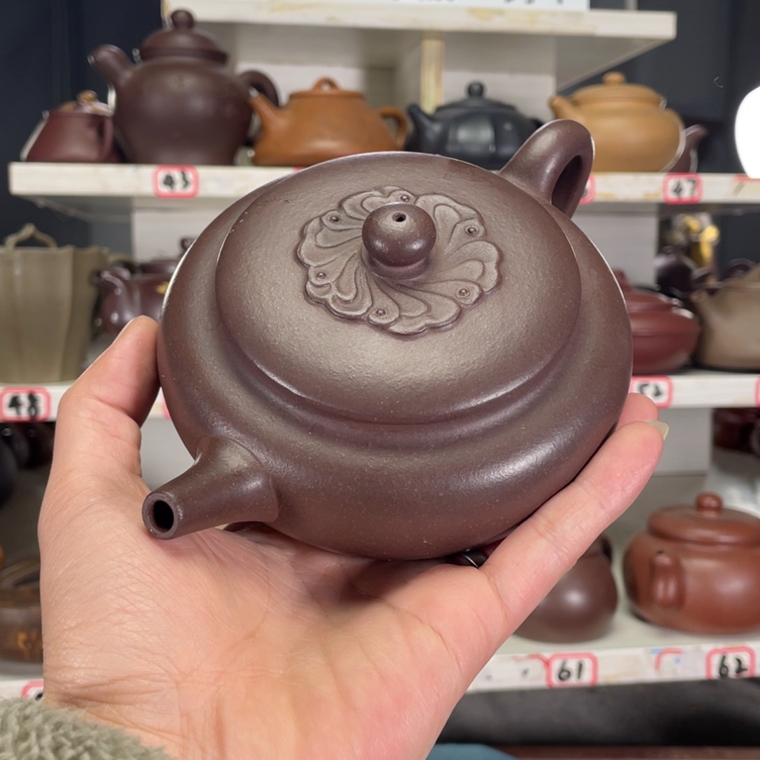 紫砂茶壶紫泥半手工400毫升