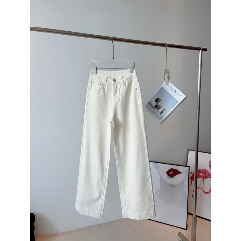 丹宁风常规女秋季牛仔裤时尚显瘦休闲百搭阔腿裤高腰